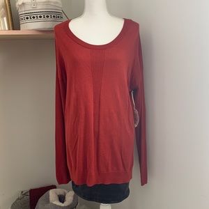 Wearing Your Heart on Your Sleeve Orange Sweater